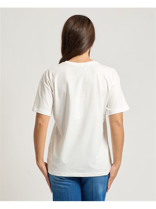 T-shirt donna Gaelle Paris con logo a strass GAELLE PARIS | GAABW07837BI02